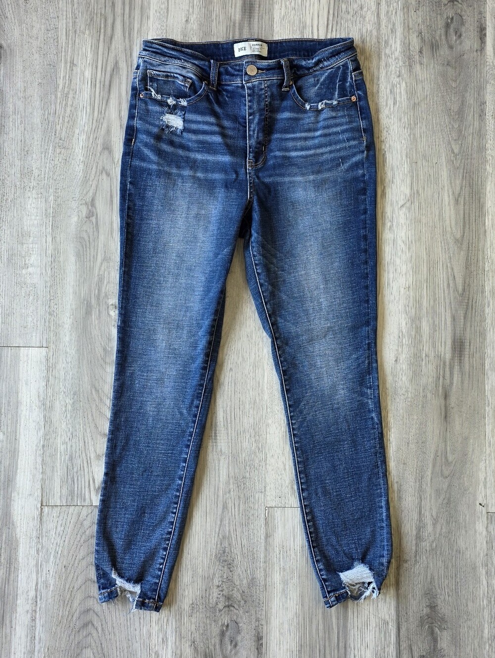 BKE Parker High Rise Distressed Ankle Skinny Jeans 28
